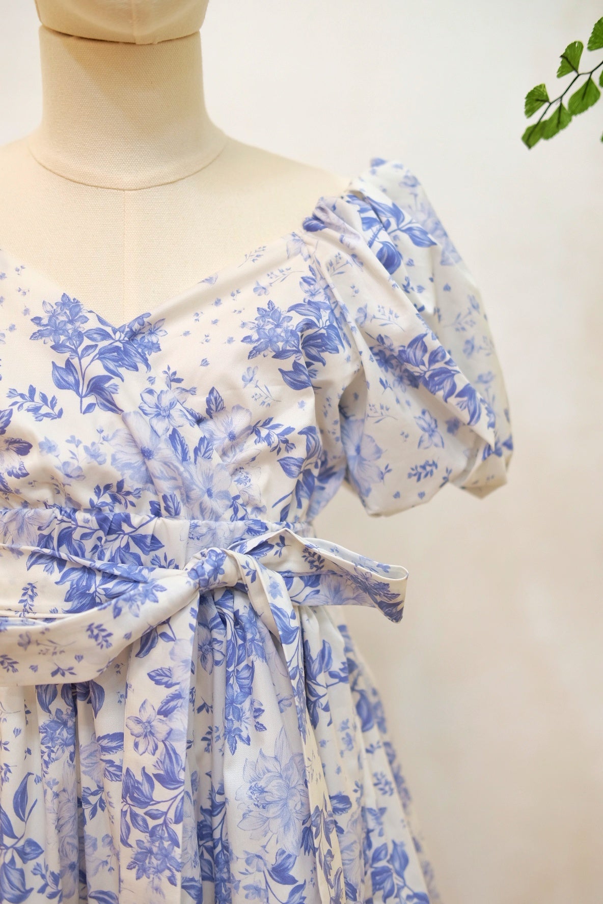 x. Handsewn Scarlet Dress - Floral Prints