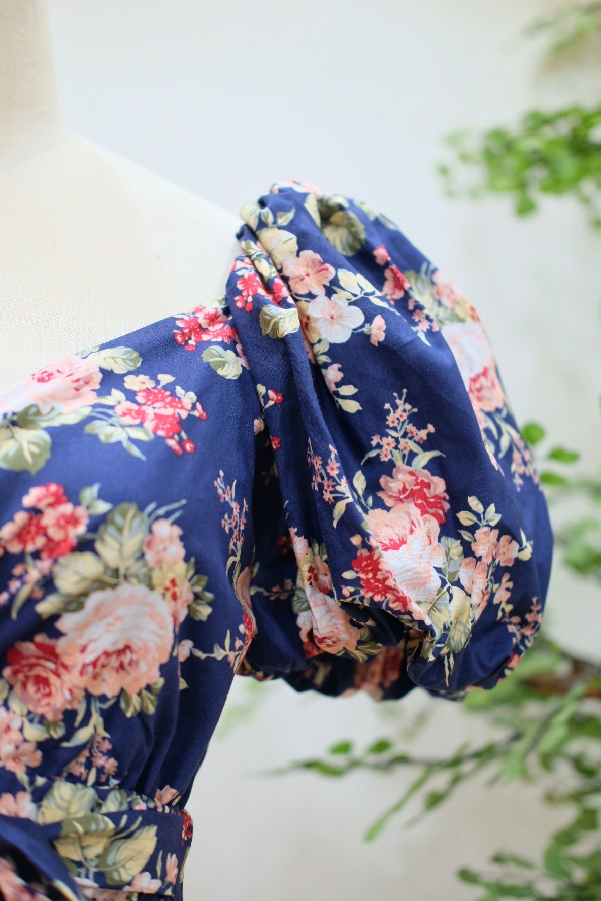 x. Handsewn Scarlet Dress - Floral Prints