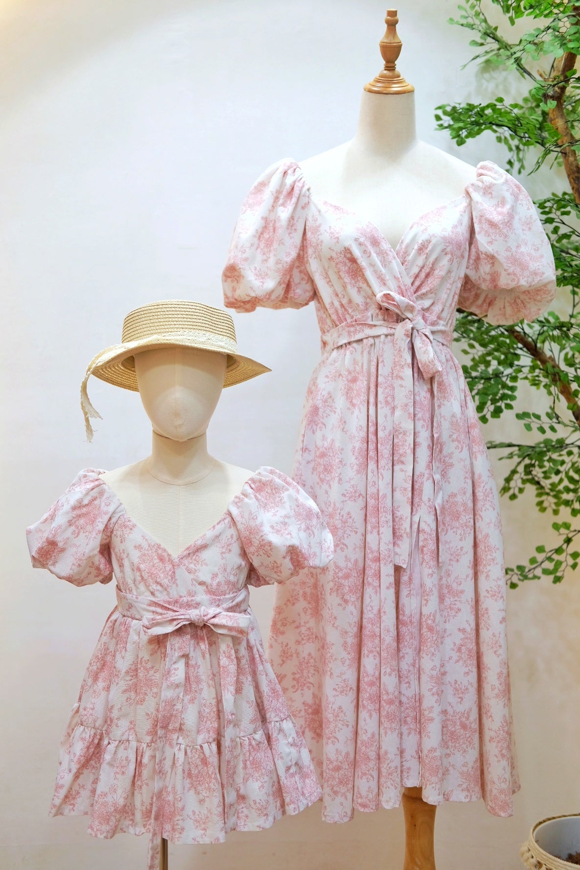 x. Handsewn Scarlet Mini Dress for Girls