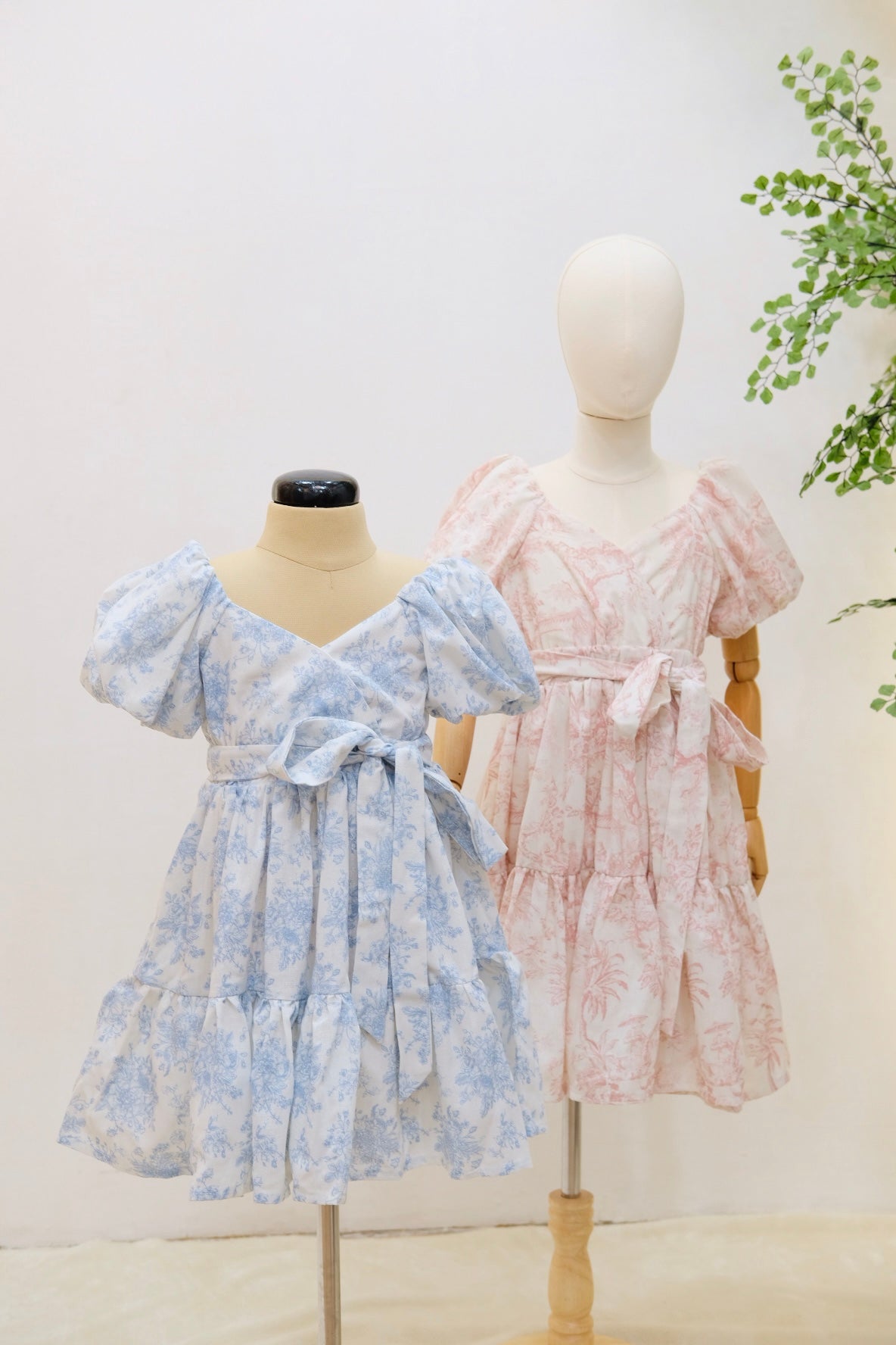 x. Handsewn Scarlet Mini Dress for Girls