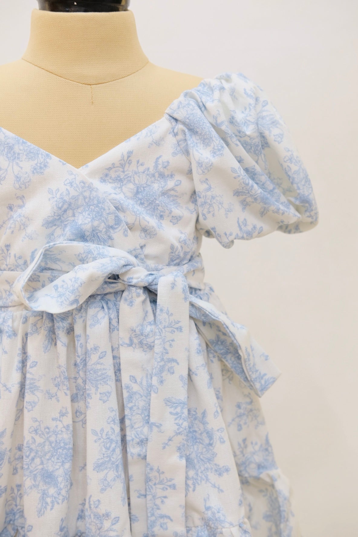 x. Handsewn Scarlet Mini Dress for Girls