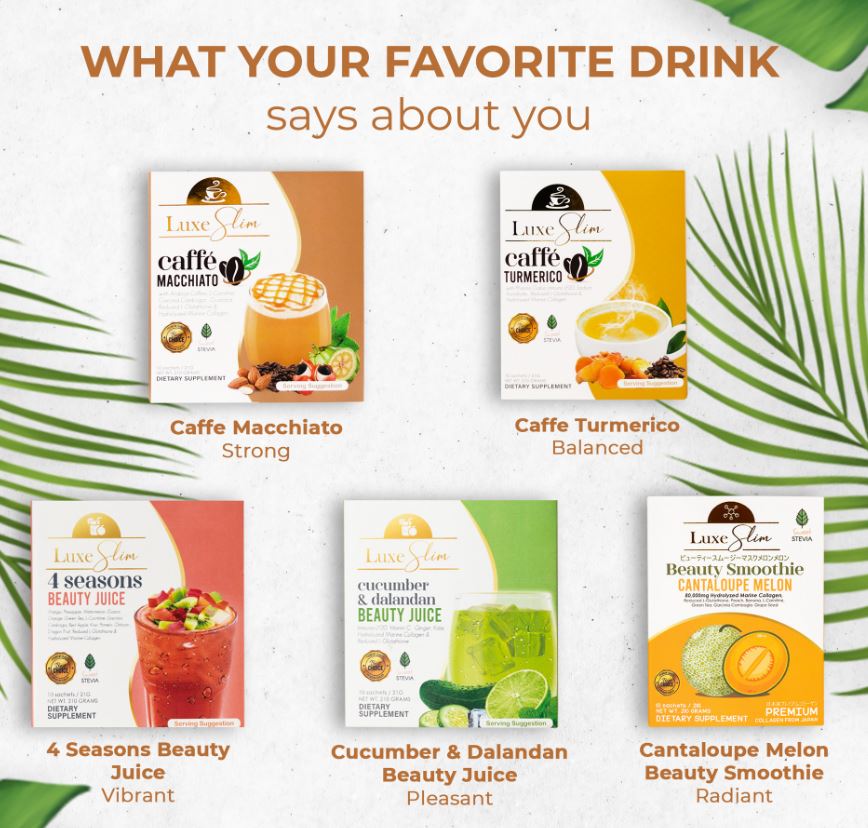 LuxeSlim Collagen Drinks - ( 10 sachets, 21g )