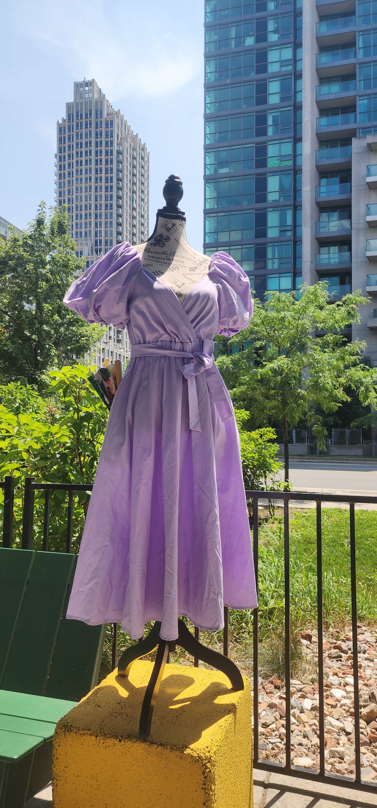 x. Handsewn Scarlet Dress - Plain Prints