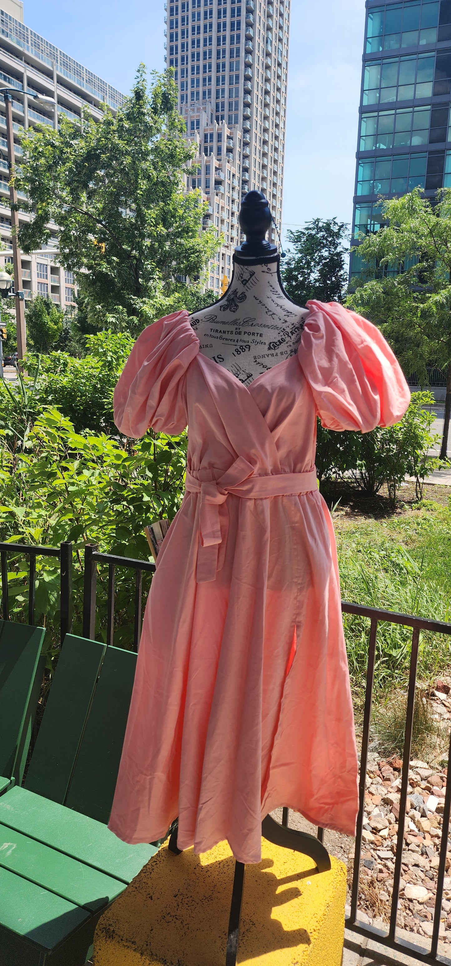 x. Handsewn Scarlet Dress - Plain Prints