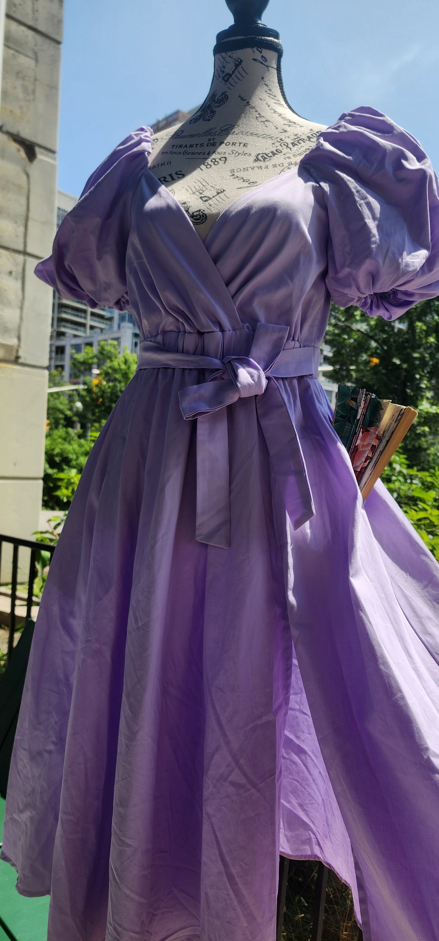 x. Handsewn Scarlet Dress - Plain Prints