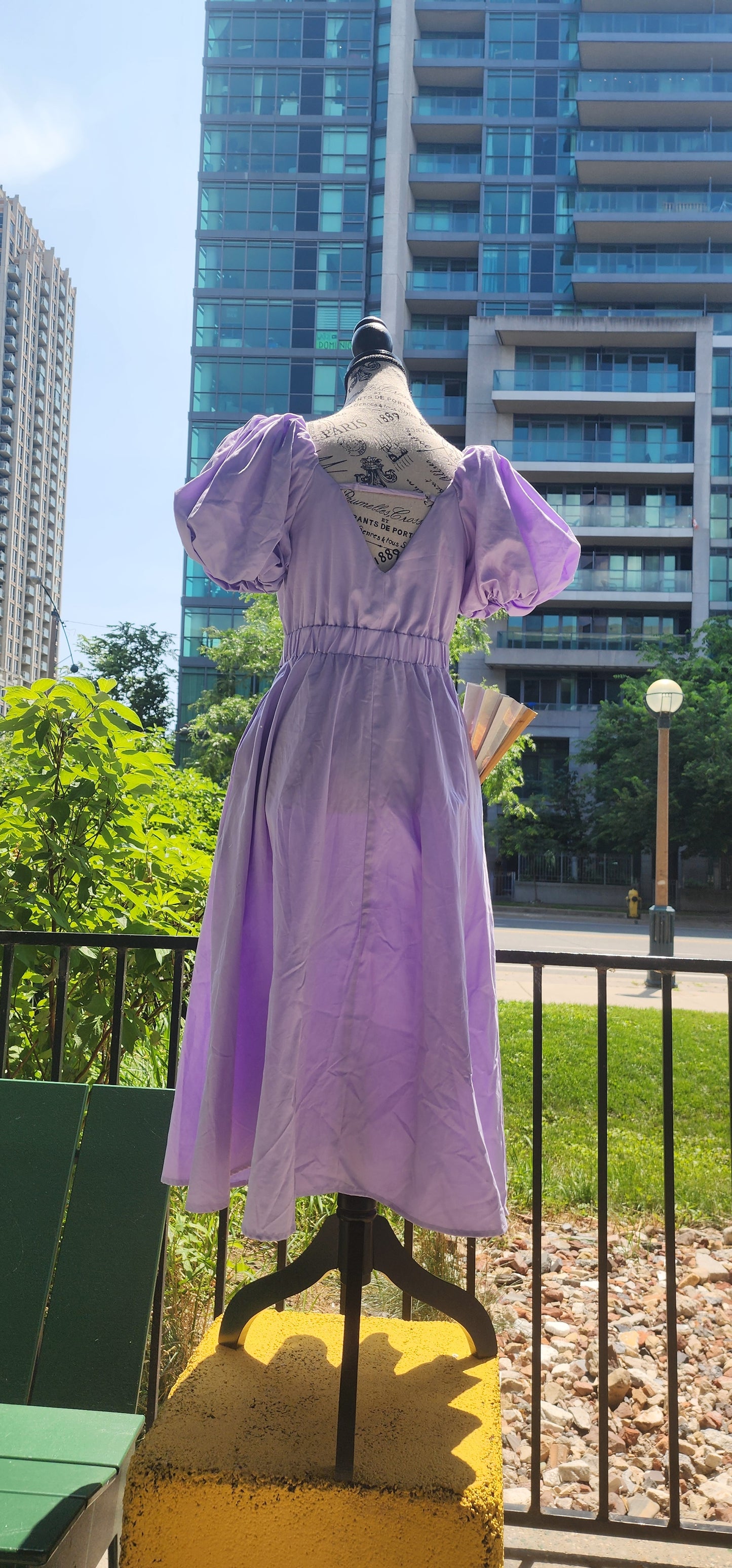 x. Handsewn Scarlet Dress - Plain Prints