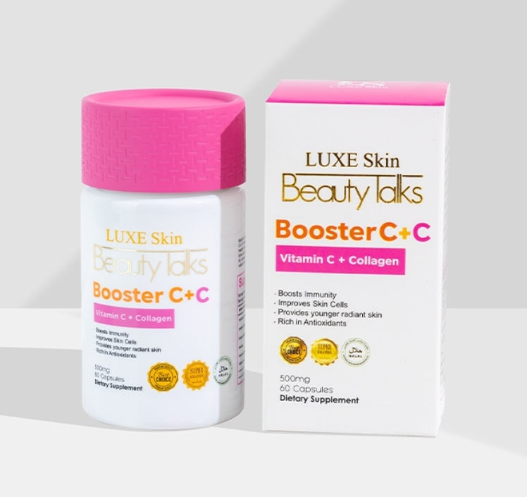 ON ORDER - LuxeSkin Beauty Talks Booster C+C (Vitamin C + Collagen) (500mg)