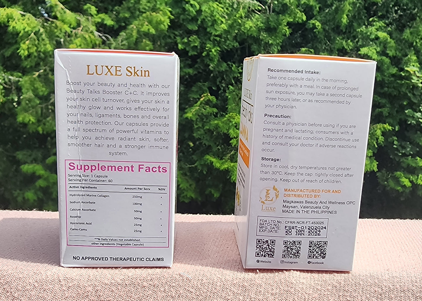 ON ORDER - LuxeSkin Beauty Talks Booster C+C (Vitamin C + Collagen) (500mg)