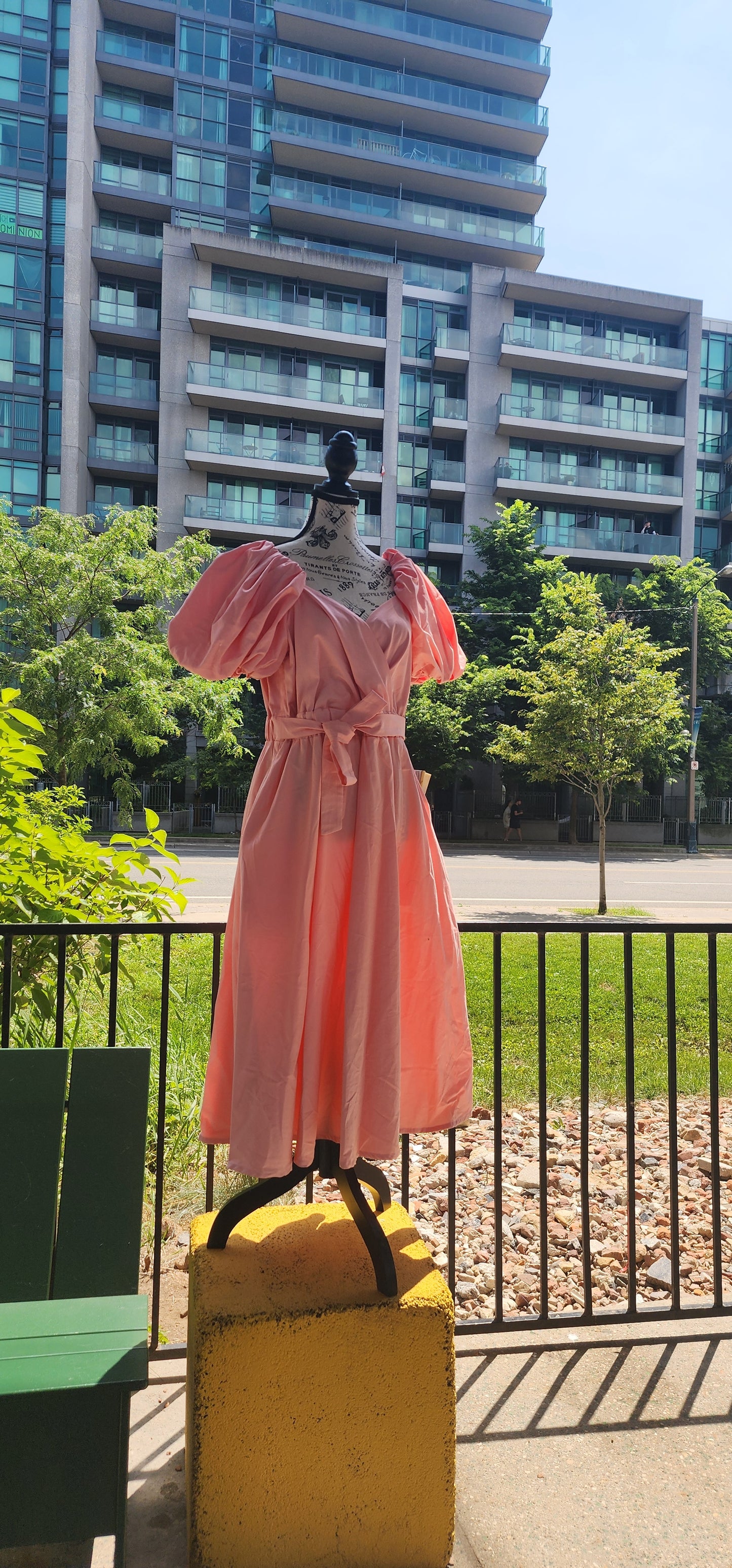 x. Handsewn Scarlet Dress - Plain Prints