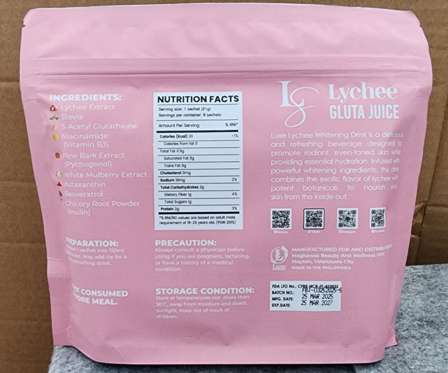 LuxeSlim Collagen Drinks - ( 10 sachets, 21g )